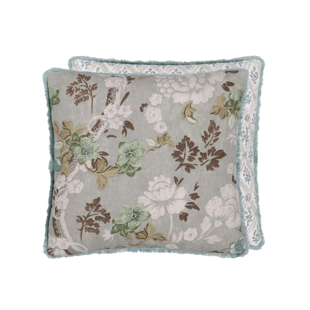 Designers Guild CUSHION Designers Guild Eagle House Damask Seagrass Cushion