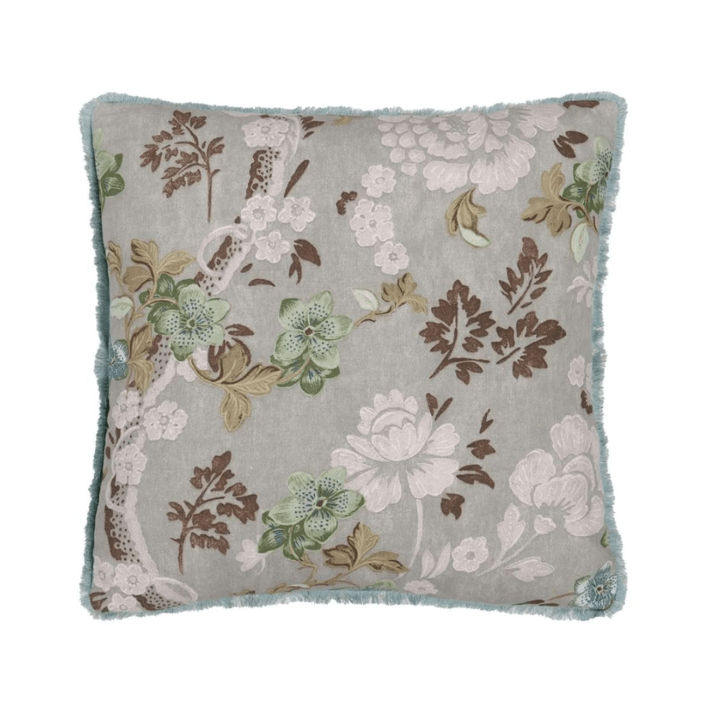 Designers Guild CUSHION Designers Guild Eagle House Damask Seagrass Cushion