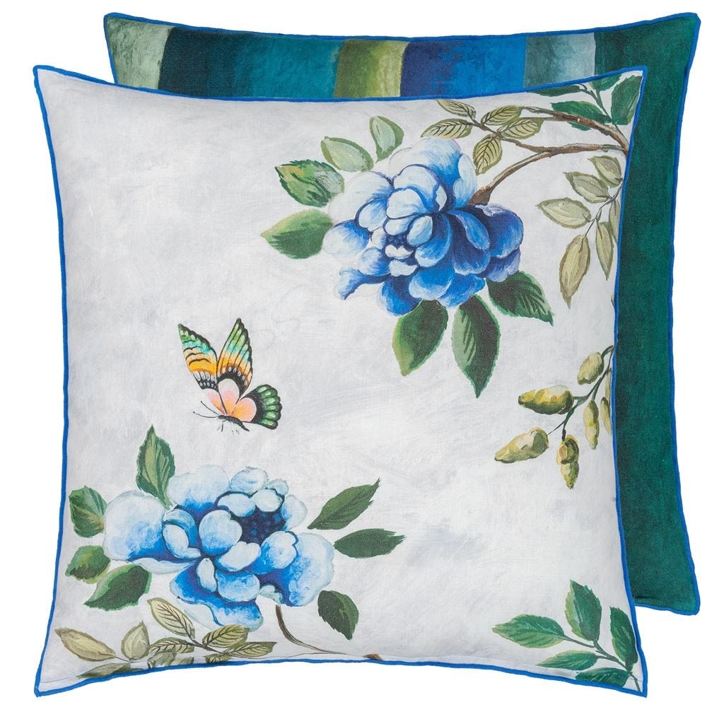 Designers Guild Cushions Designers Guild Porcelaine De Chine Cobalt Linen Cushion