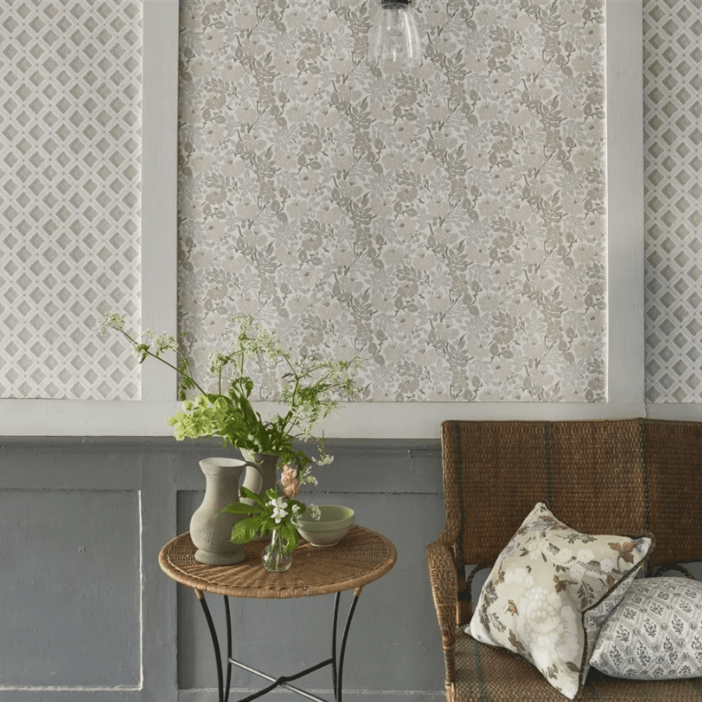 Designers Guild English Heritage Amsee Geometric Castle Wallpaper 7 Colours - Gaudion Furniture