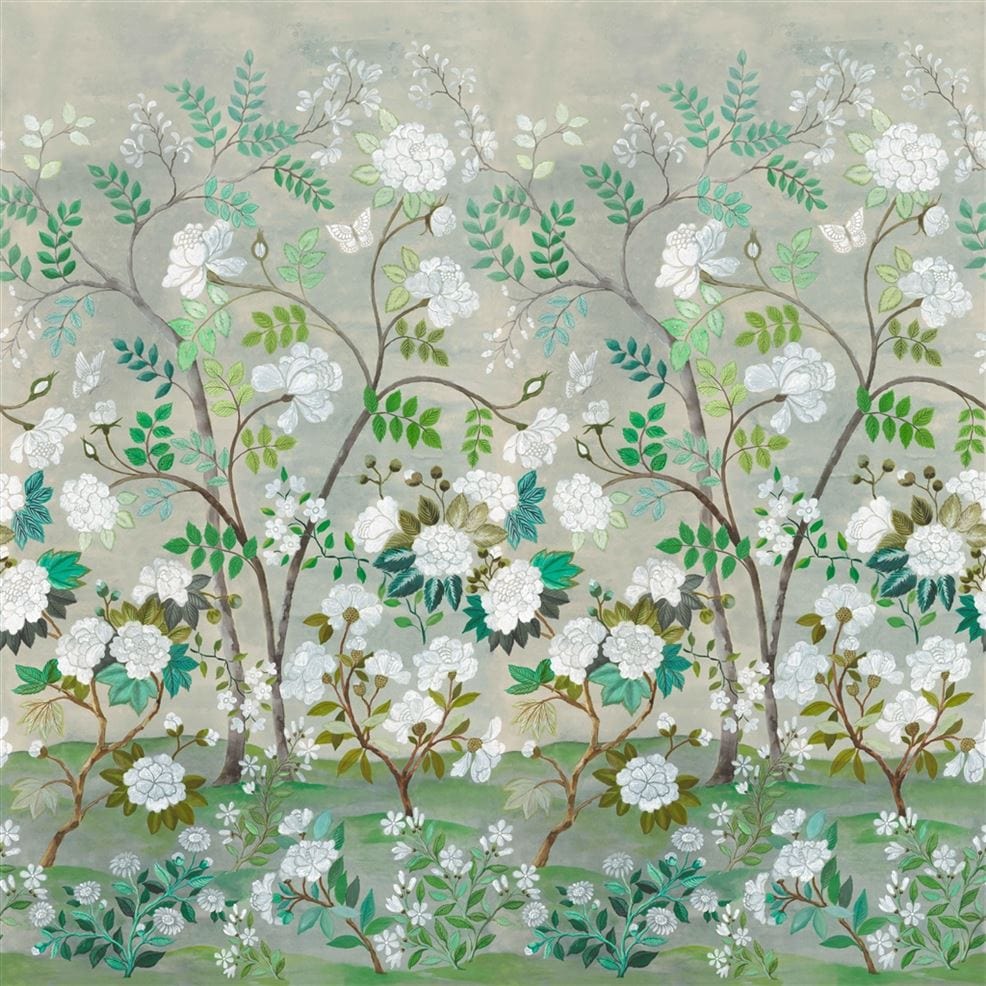 Designers Guild Fleur Orientale Celadon Wallpaper Panel - Gaudion Furniture