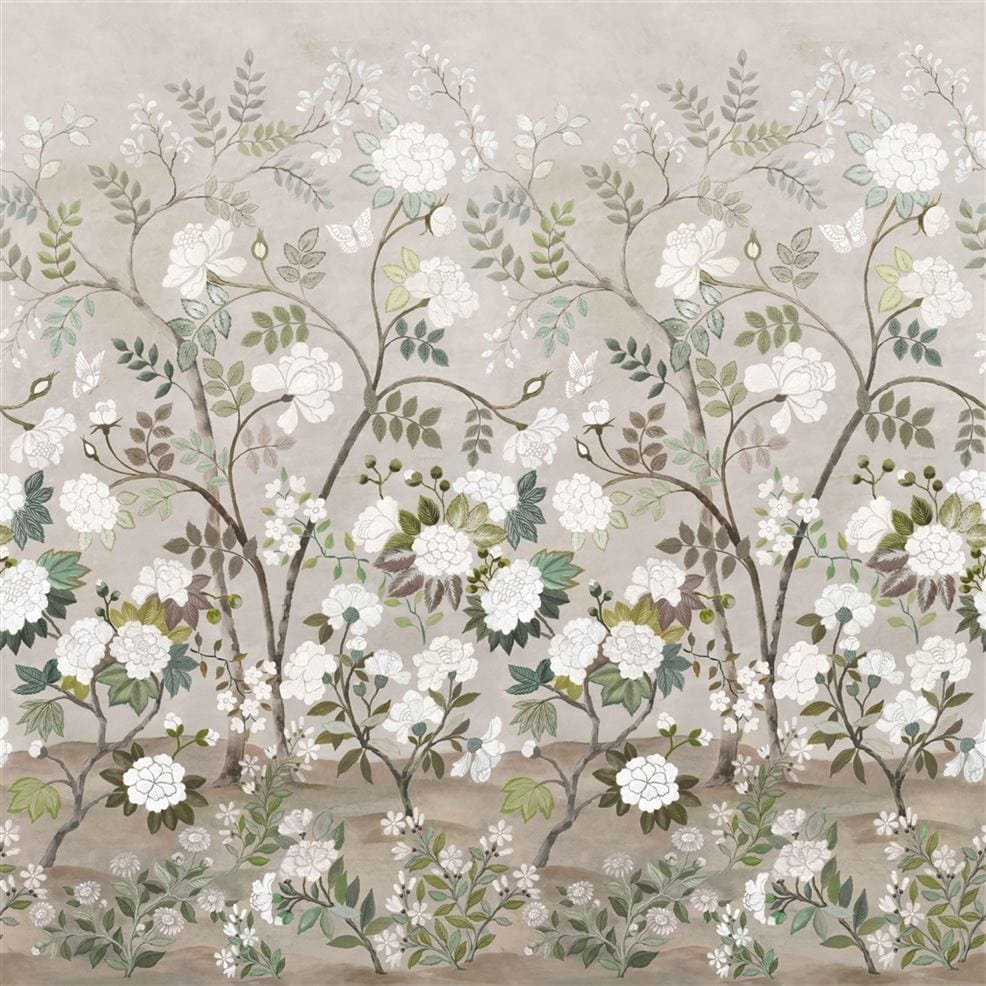 Designers Guild Fleur Orientale Pale Birch Wallpaper Panel - Gaudion Furniture
