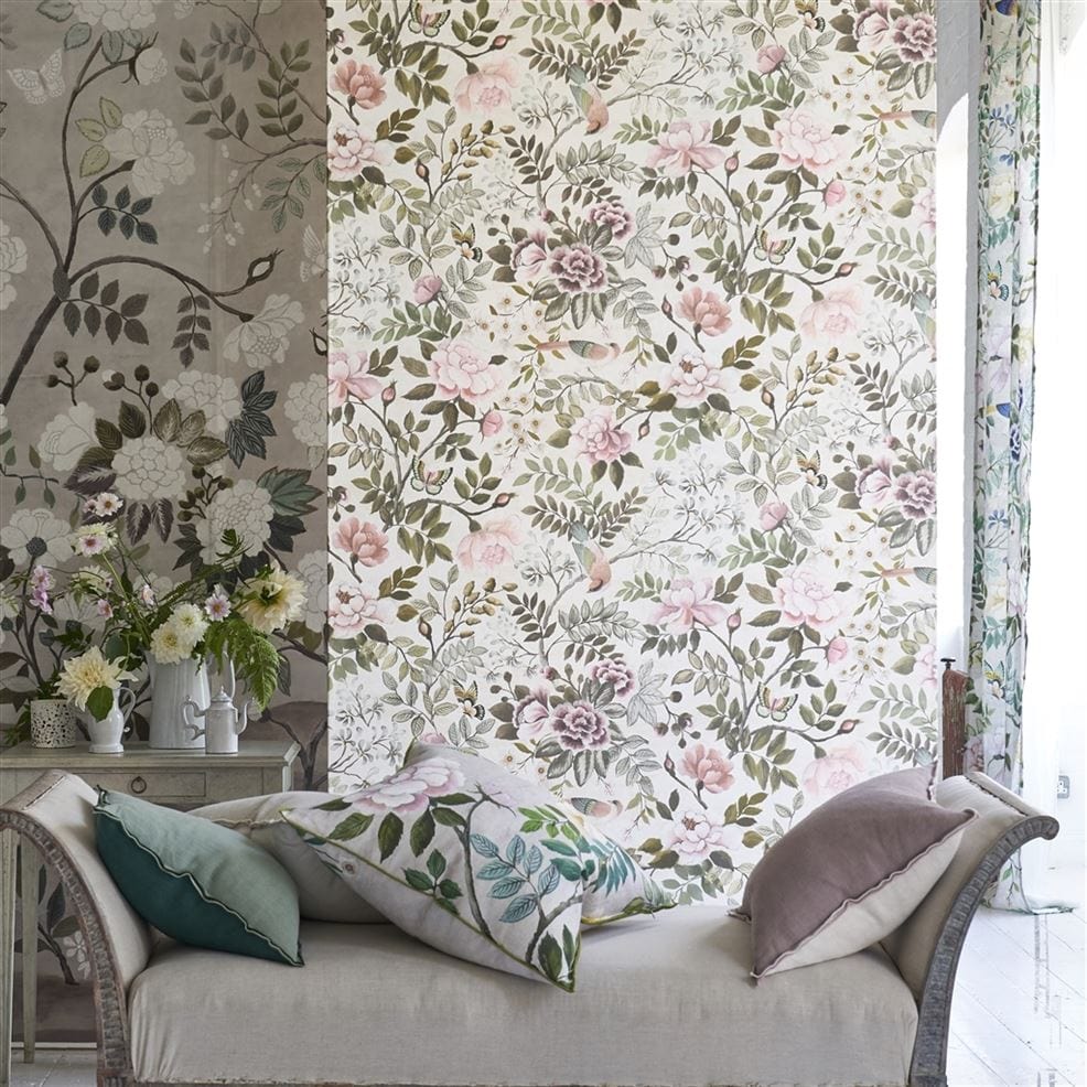 Designers Guild Porcelaine De Chine Wallpaper 8 Colours - Gaudion Furniture
