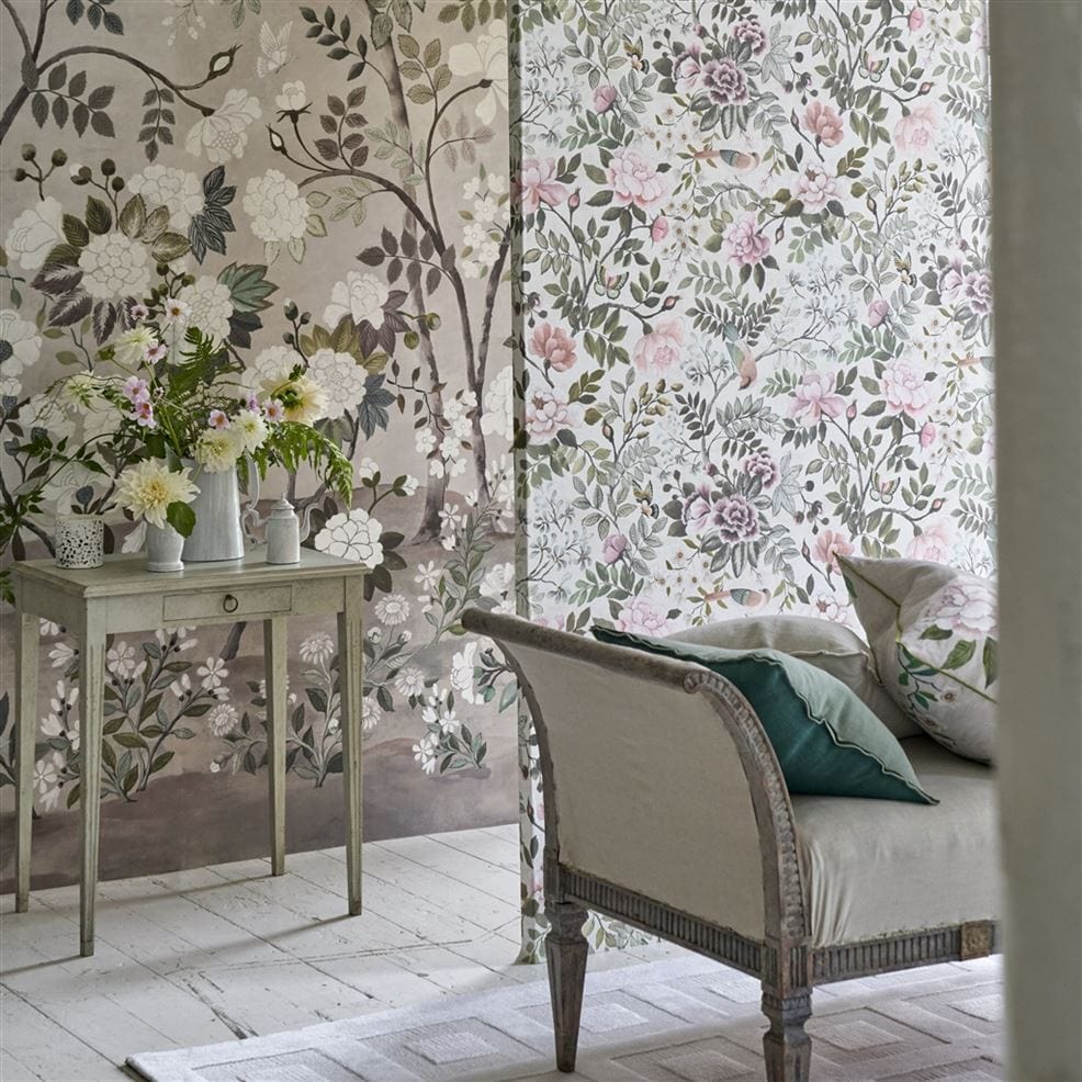 Designers Guild Porcelaine De Chine Wallpaper 8 Colours - Gaudion Furniture