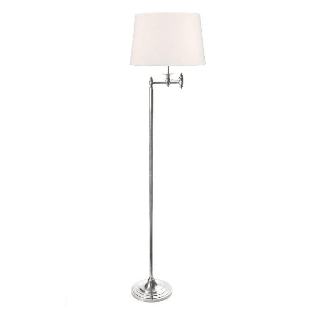 Floor Lamp Orsay Aged Nickel or Brass - Gaudion Furniture