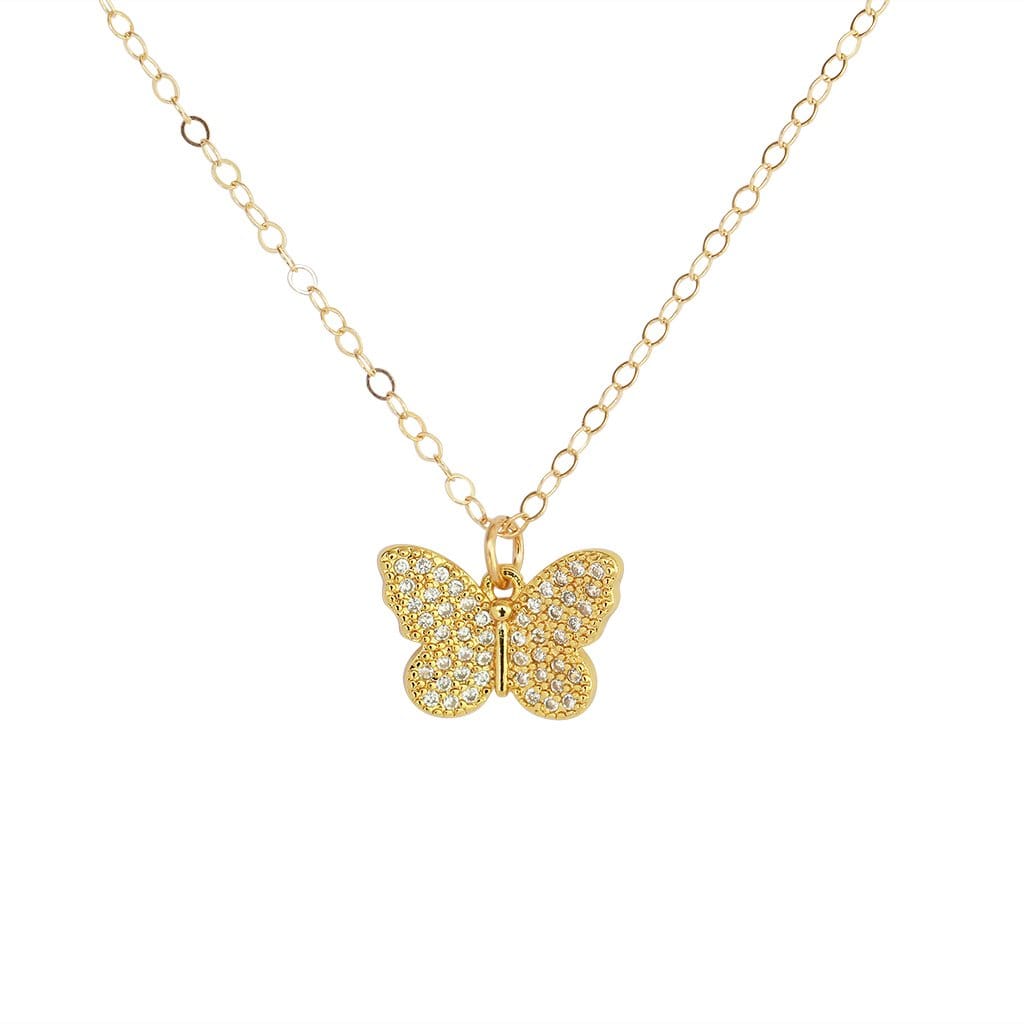 Gaudion Funriture 81 Necklace Necklace Butterfly CZ