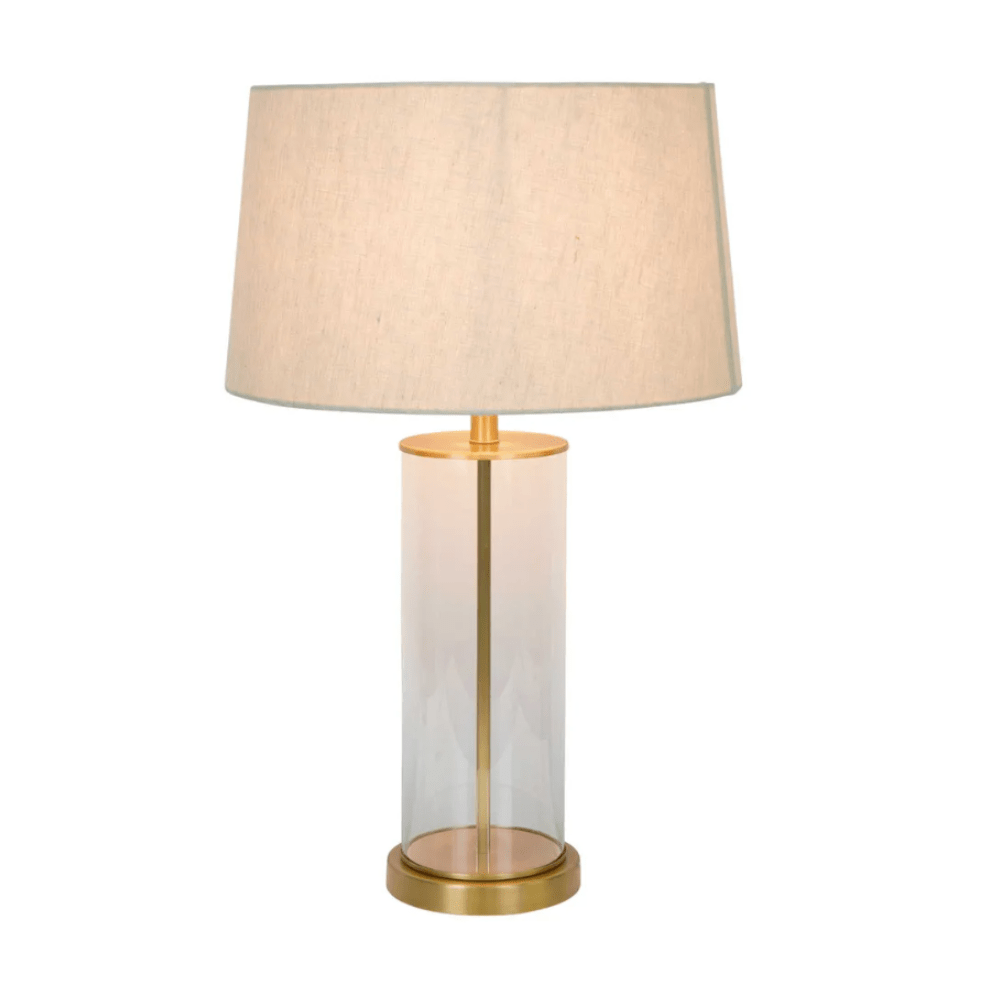 Gaudion Furniture 124 LAMP Aged Brass & Glass Lamp