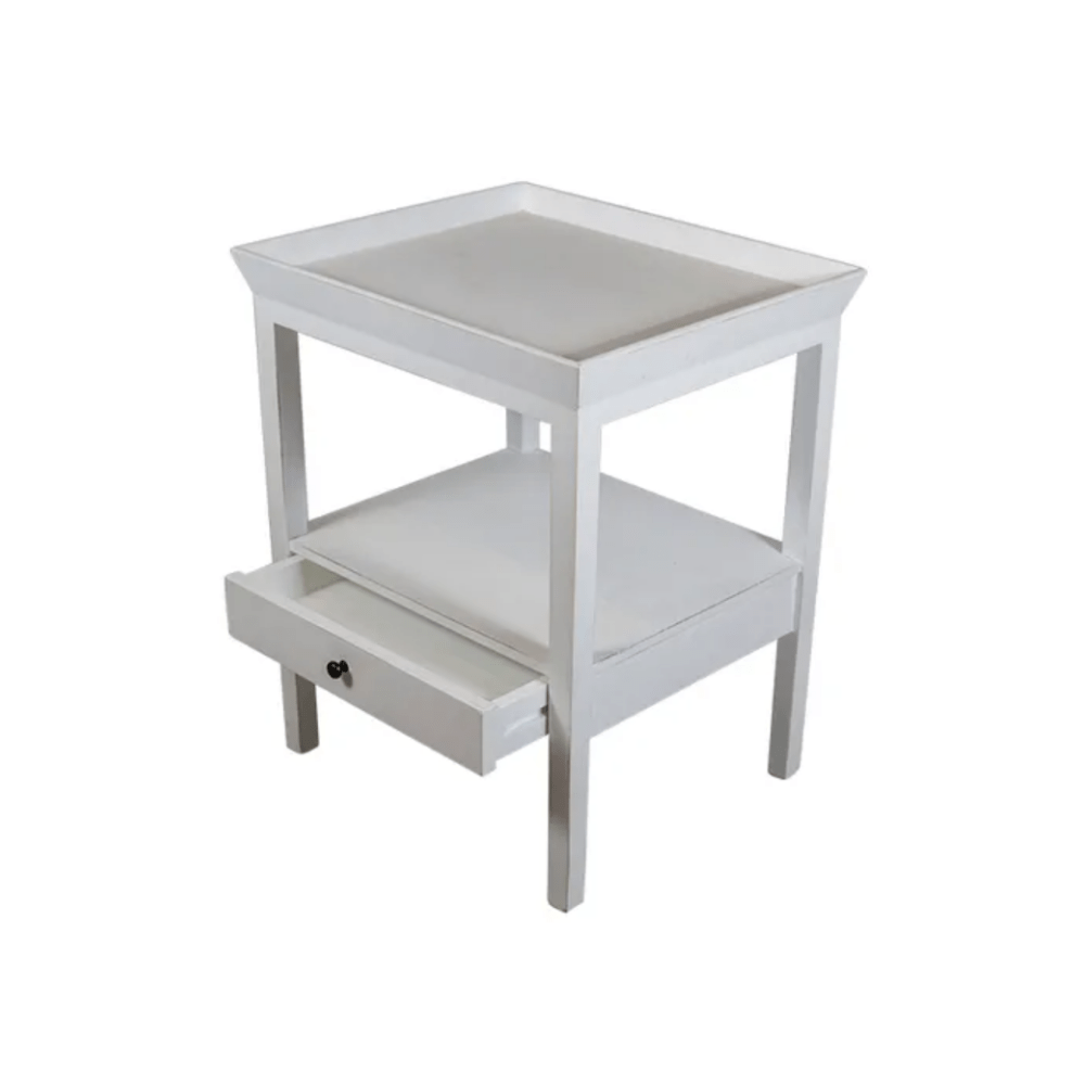 Gaudion Furniture 9 Bedside Tables Santiago White Bedside Table