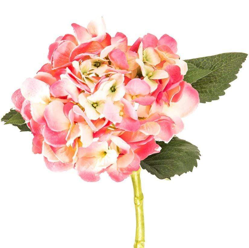 Gaudion Furniture Artificial Flowers 1 x Stem Pink Hydrangeas Hydrangea Pink
