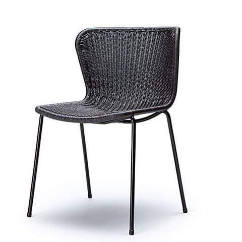 Gaudion Furniture Dining chairs 1 x Charcoal Rattan/Black Frame C603 Dining Chair C603 Rattan Dining Chairs 3 Colours