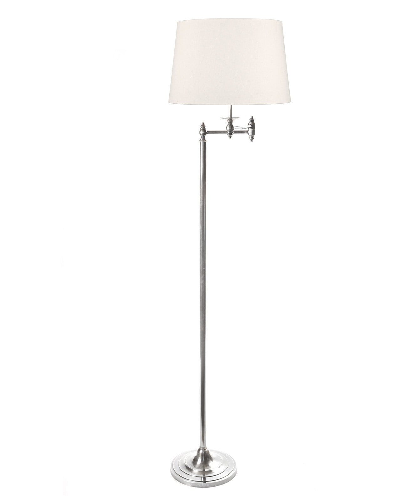 Gaudion Furniture Floor Lamp 1 x Nickel aged lamp base (shade sold separatley) in stock Floor Lamp Orsay Aged Nickel or Brass