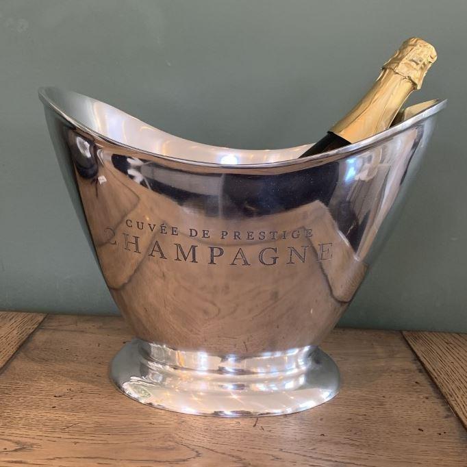 Gaudion Furniture Ice Bucket Oval Champagne Ice Bucket