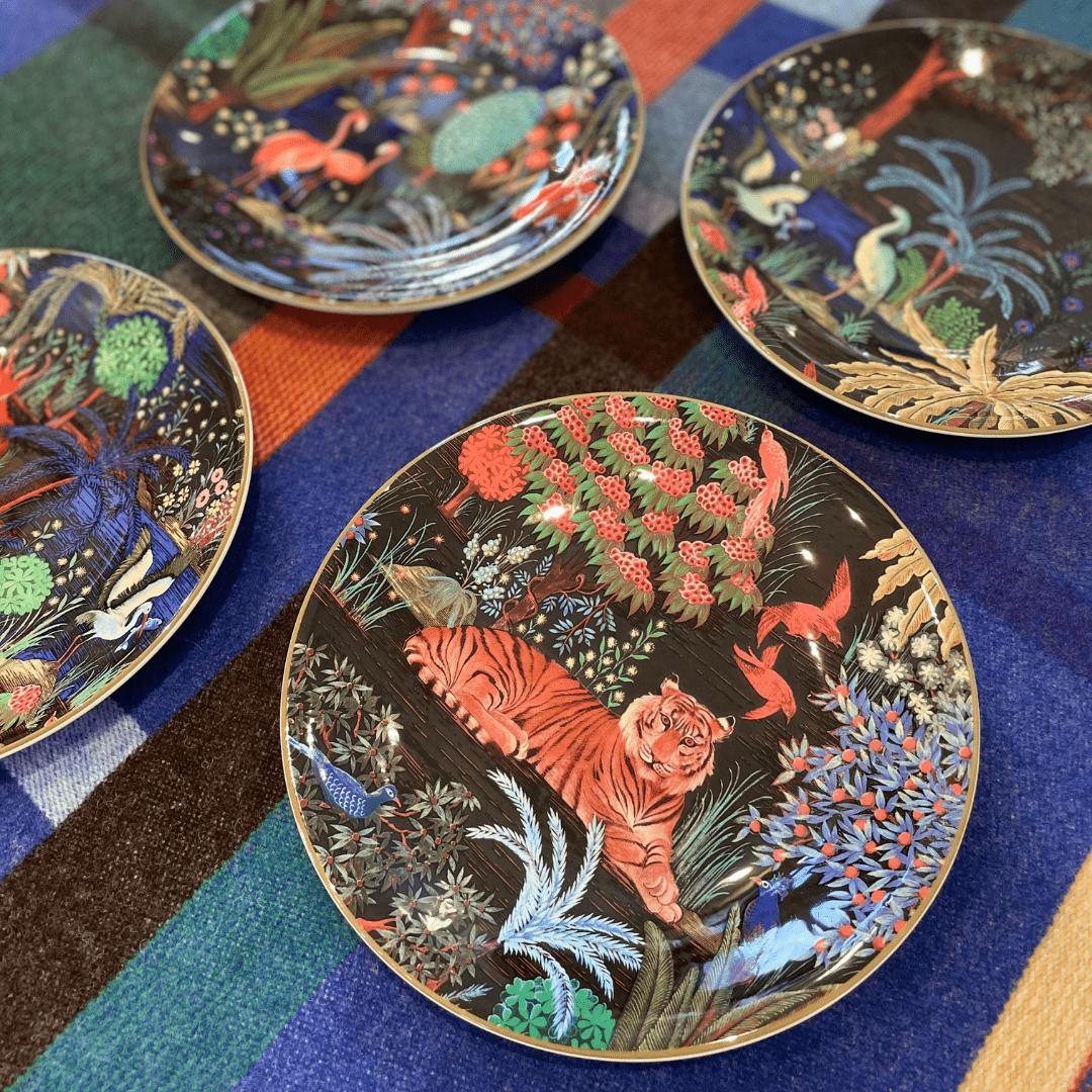 Gien Jardin Du Palais 4 Plates - Gaudion Furniture