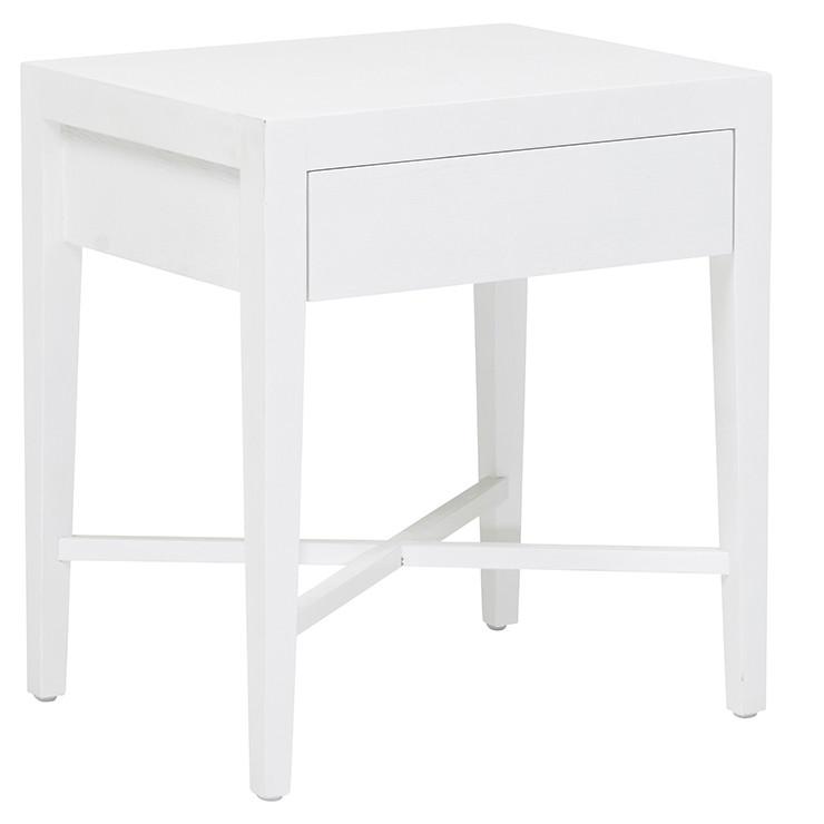 Globe West Bedside Tables Ascot White Bedside Table