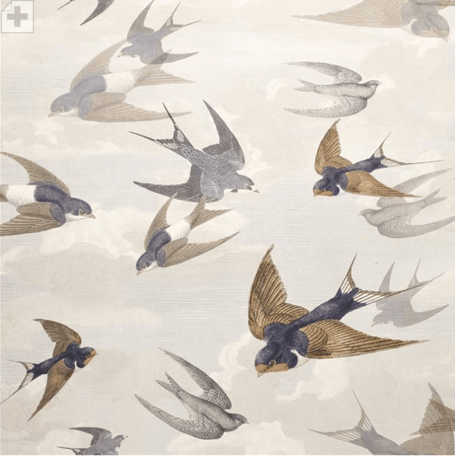 John Derian Chimney Swallows Wallpaper 4 Colours - Gaudion Furniture