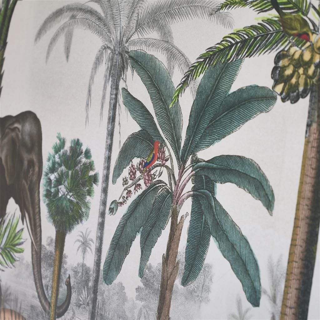 John Derian Palm Trail Scene 1 Sepia Wallpaper - Gaudion Furniture