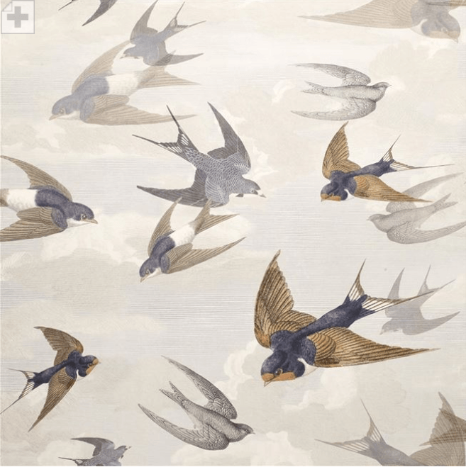  John Derian Chimney Swallows 6003/04 John Derian Chimney Swallows Wallpaper 4 Colours