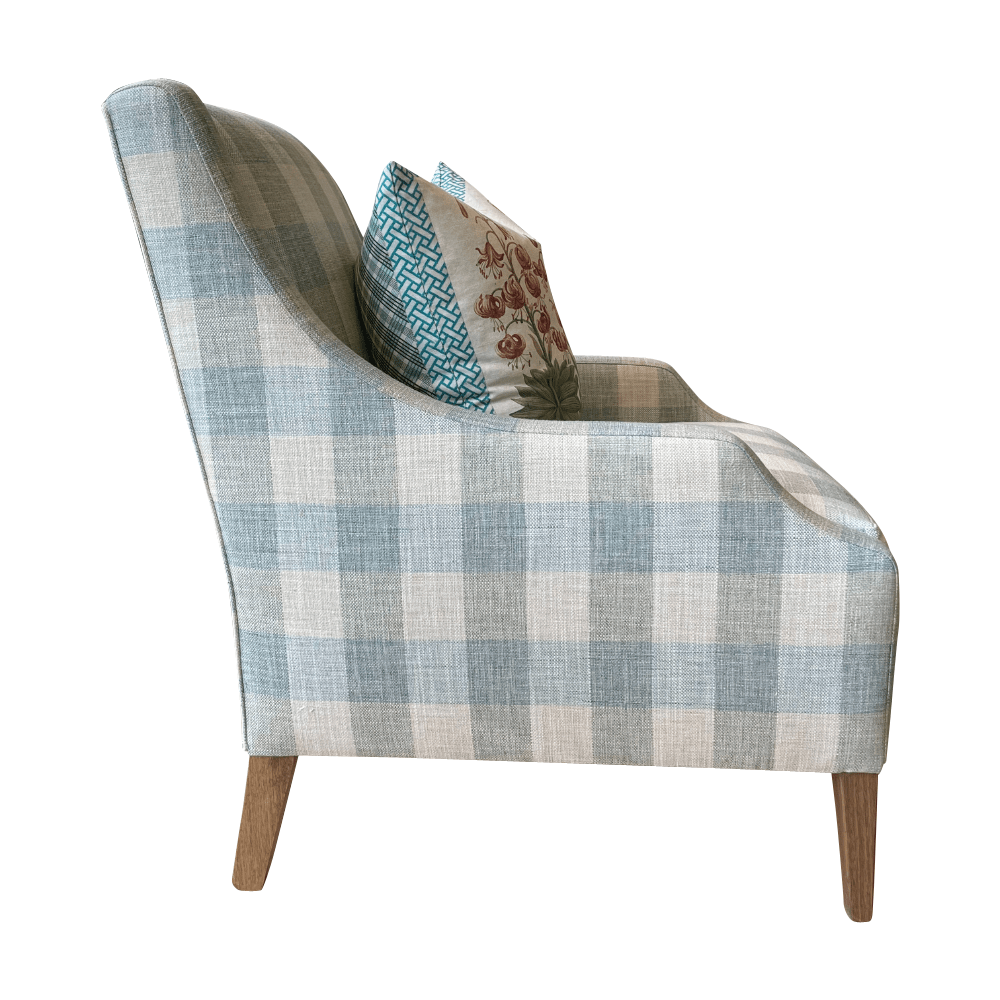 Julien Check Armchair - Gaudion Furniture