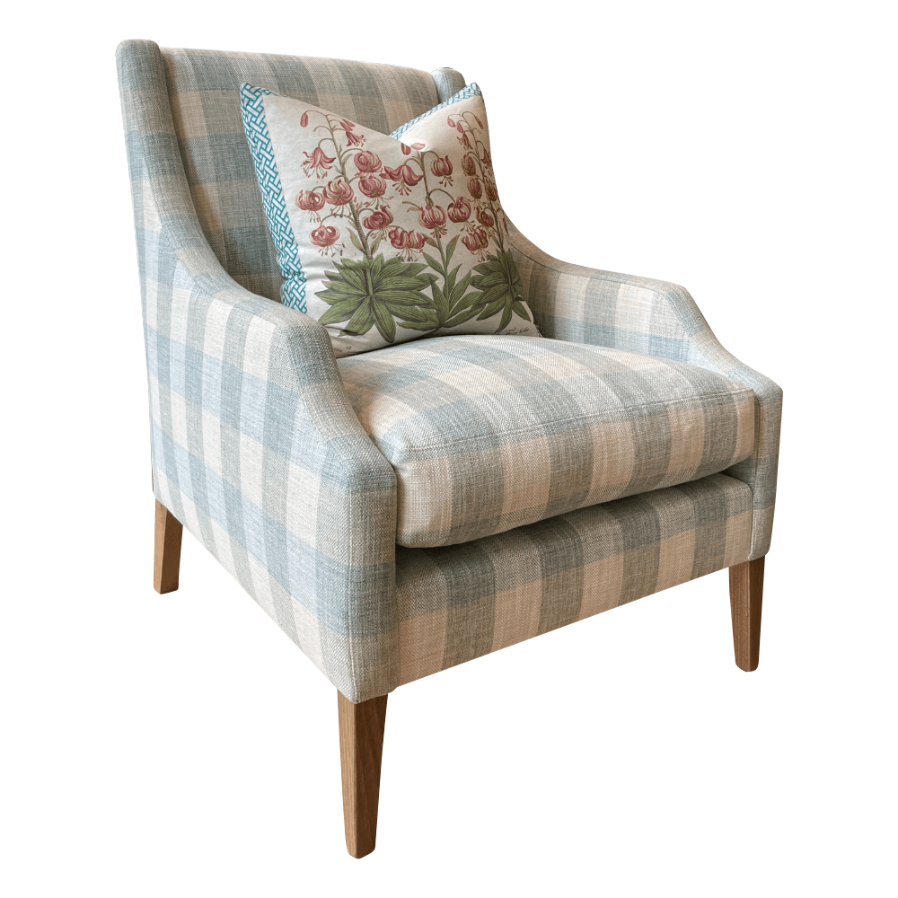 Julien Check Armchair - Gaudion Furniture
