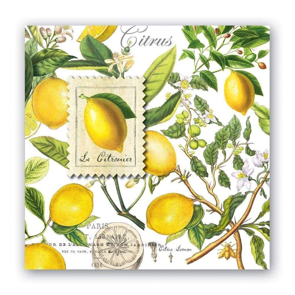 Michel Design Napkins Napkins Cocktail Lemon