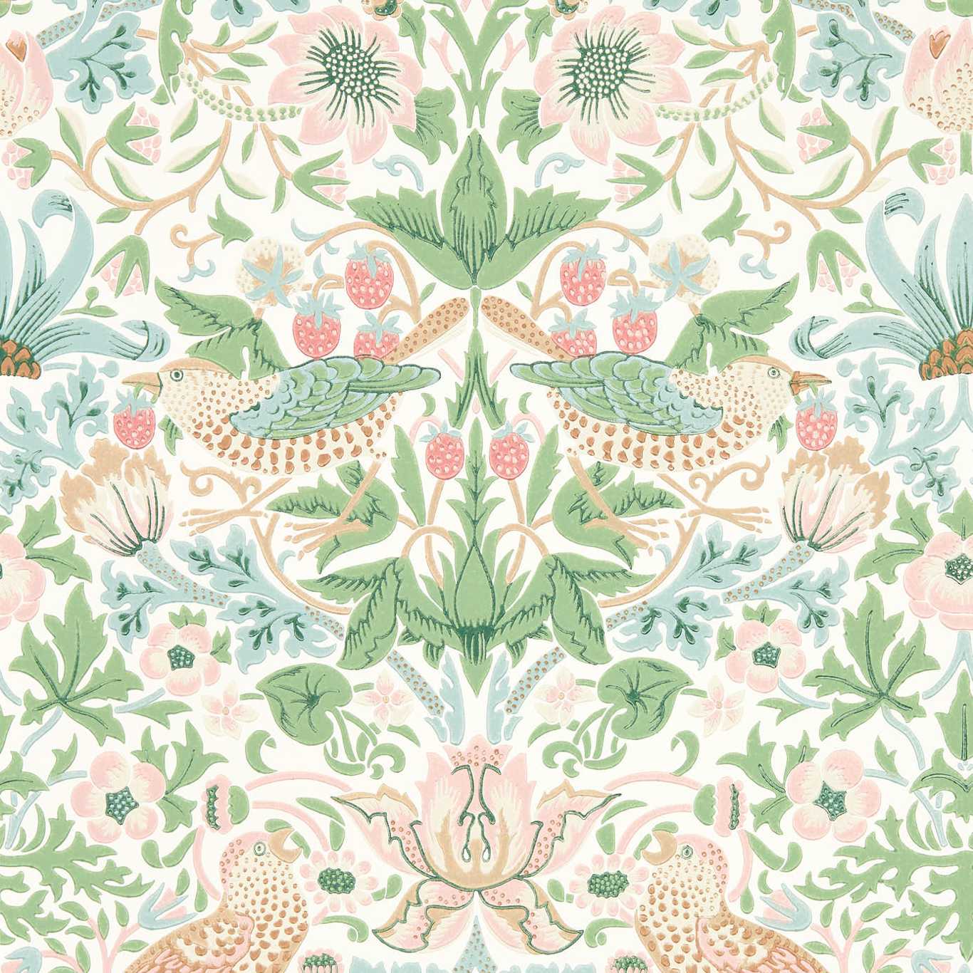 Morris & Co Strawberry Thief Wallpaper - Gaudion Furniture