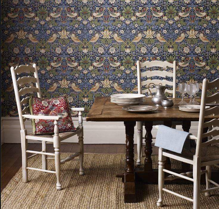 Morris & Co Strawberry Thief Wallpaper - Gaudion Furniture