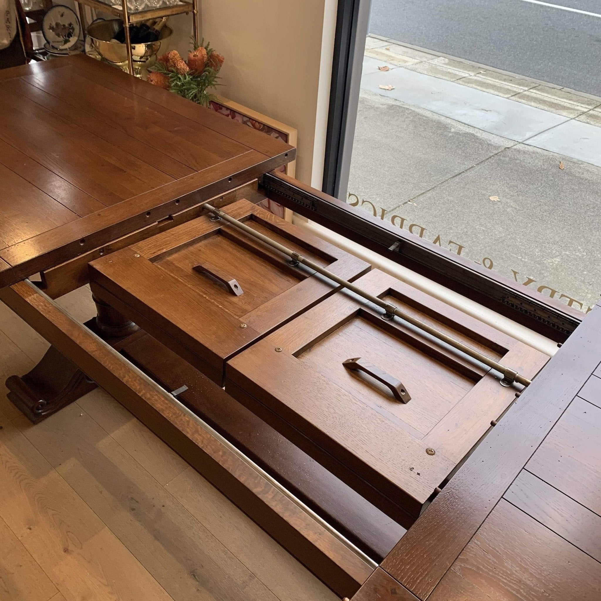 Pedestal Extendable Dining Table - Gaudion Furniture