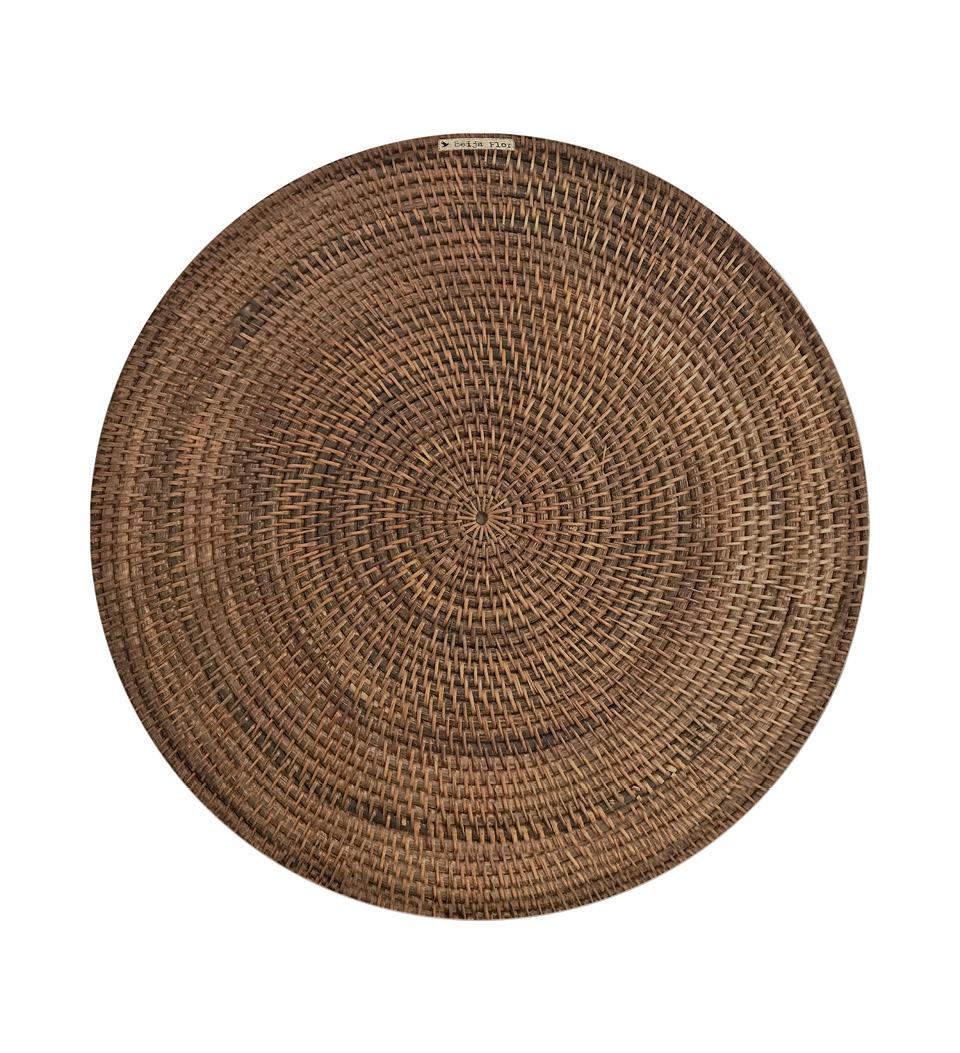 Placemat Round Spiral Reed - Gaudion Furniture