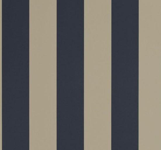 Navy & Sand Spalding Stripe Wallpaper Roll Ralph Lauren Spalding Stripe Wallpaper 14 Colours