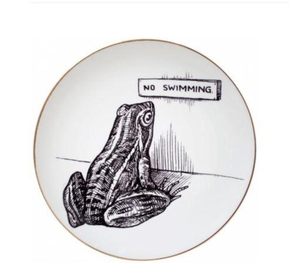 Rory Dobner Plate 1 x Medium Frog No Swimming Plate Plate Rory Dobner Frog No Swimming