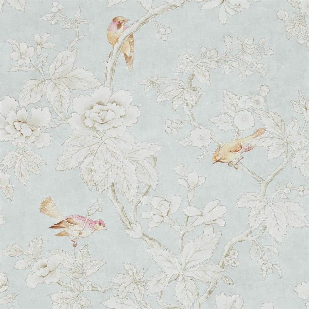 Sanderson Wallpaper 1 x Silver Chiswick Wallpaper Roll Sanderson Chiswick Grove Wallpaper 4 Colours