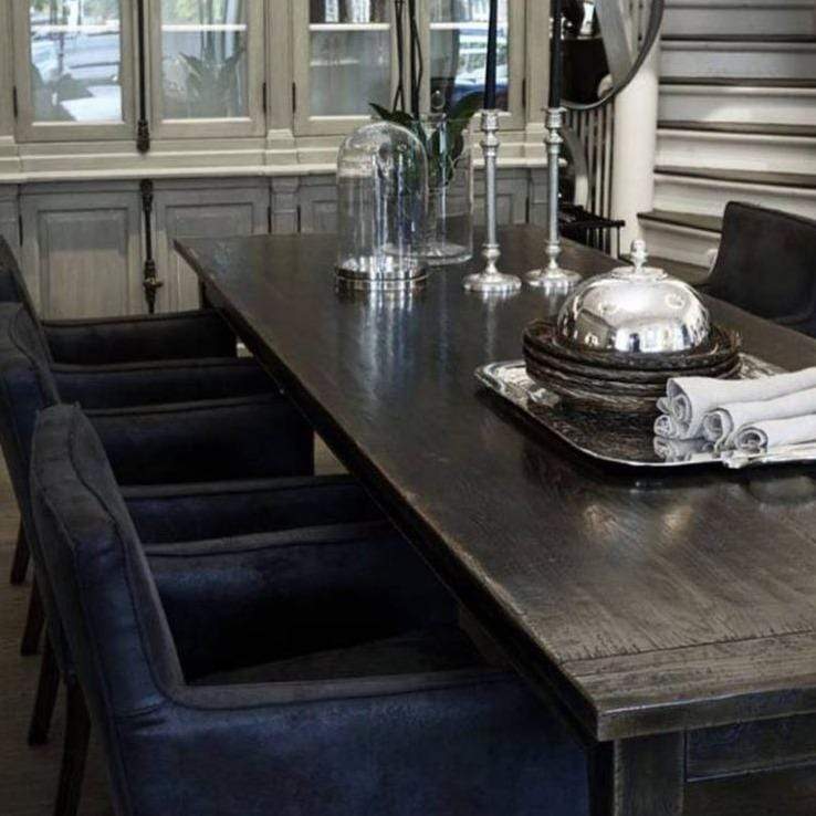 Tapered Leg Oak Dining Table - Gaudion Furniture
