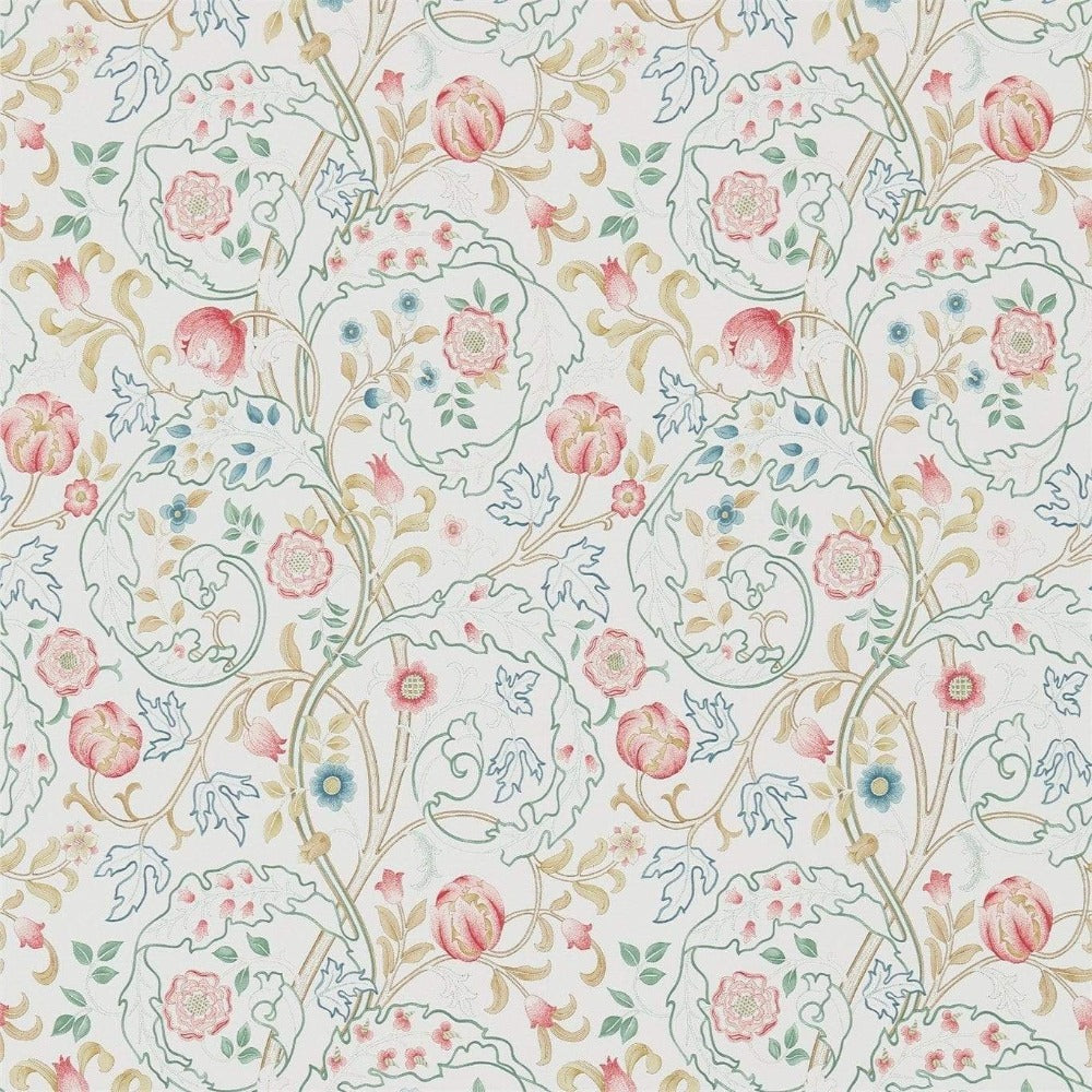 Morris & Co Wallpaper Pink & Ivory Mary Isobel Wallpaper Roll William Morris Mary Isobel Wallpaper