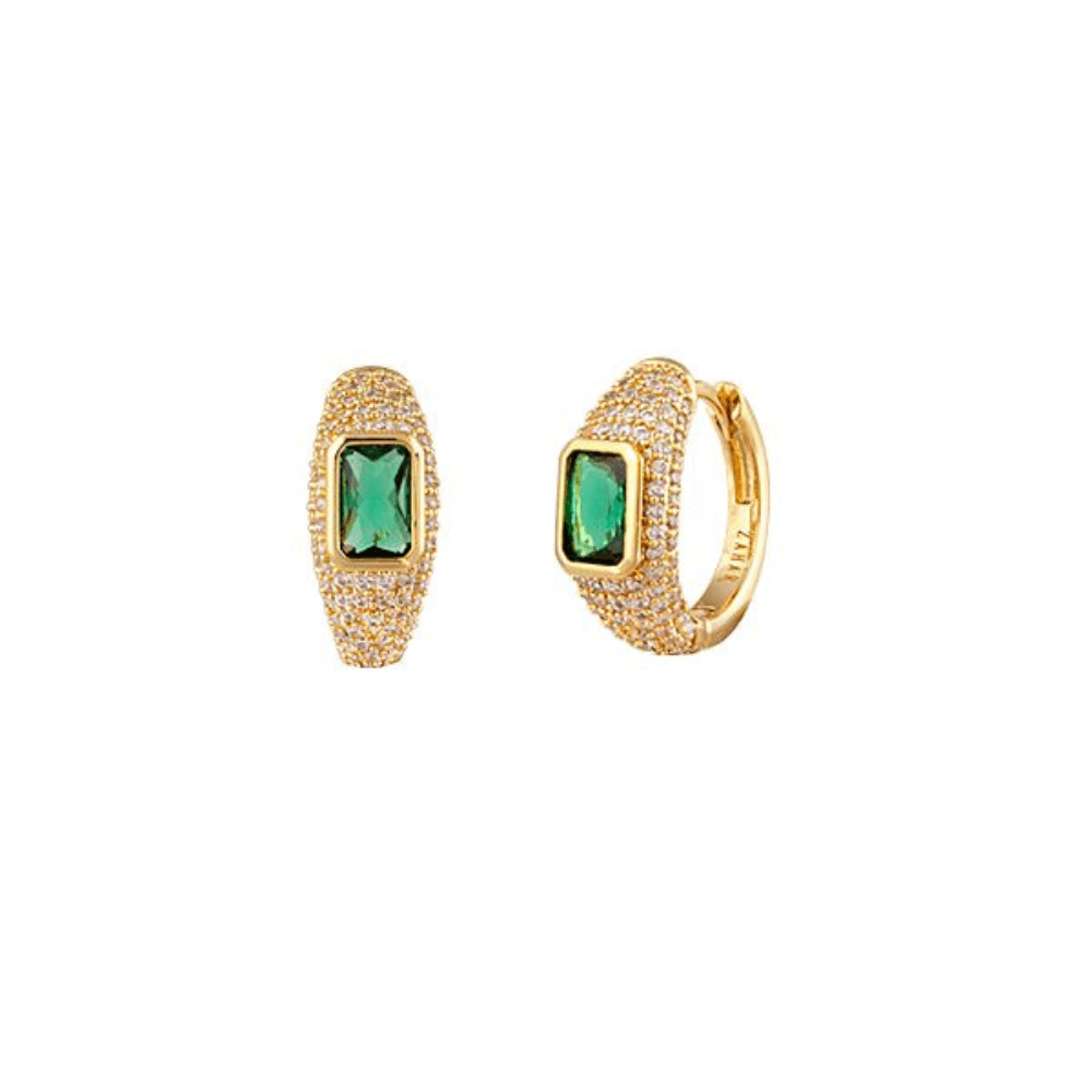 Green 2025 clip earrings
